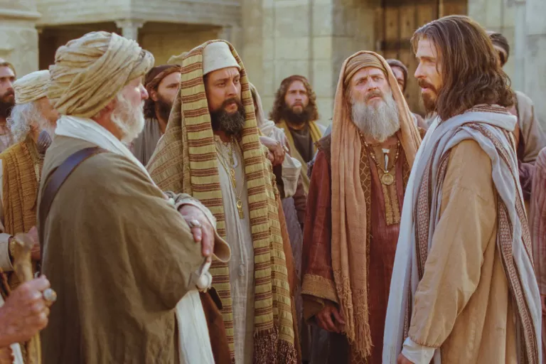 The Pharisees confront Jesus